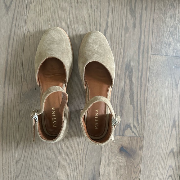 Portland Leather Tan Heels with Ankle Strap - Picture 2 of 5